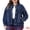 Dark Blue, variant on DARING DIVA Women's Plus Denim Long Sleeve Button Washed Jacket 1X Blue