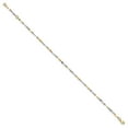 thumbnail image 2 of Leslie's 14K Two-tone Polished Fancy Link Anklet (Weight: 2.52 Grams, Length: 10 Inches), 2 of 3