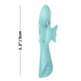 thumbnail image 3 of Touch Butterfly Rabbit Vibrator, Aqua, 3 of 3