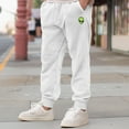 thumbnail image 4 of Dalix Alien Embroidered Jogger Pant Soft Fleece Relaxed Fit Lounge Mens in White XL X-Large, 4 of 5