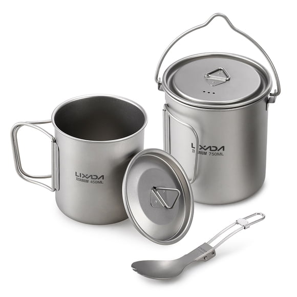 cup kit,Cup With Lid 450ml Water Cup Lid Collapsible Handle 750ml Pot 450ml 3 Pieces Set Adben Ti Cup Set Huiop Cup Kit 3 Set Ium 750ml Set Huiop 3