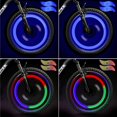thumbnail image 2 of Lumières de Roue LED (Bleu + Multicolore) Ensemble de 8, Rayons de Roue de Vélo pour Vélo de Montagne VTC Adultes et Enfants, Lumières de Pneu LED Néon Étanches, 2 of 5