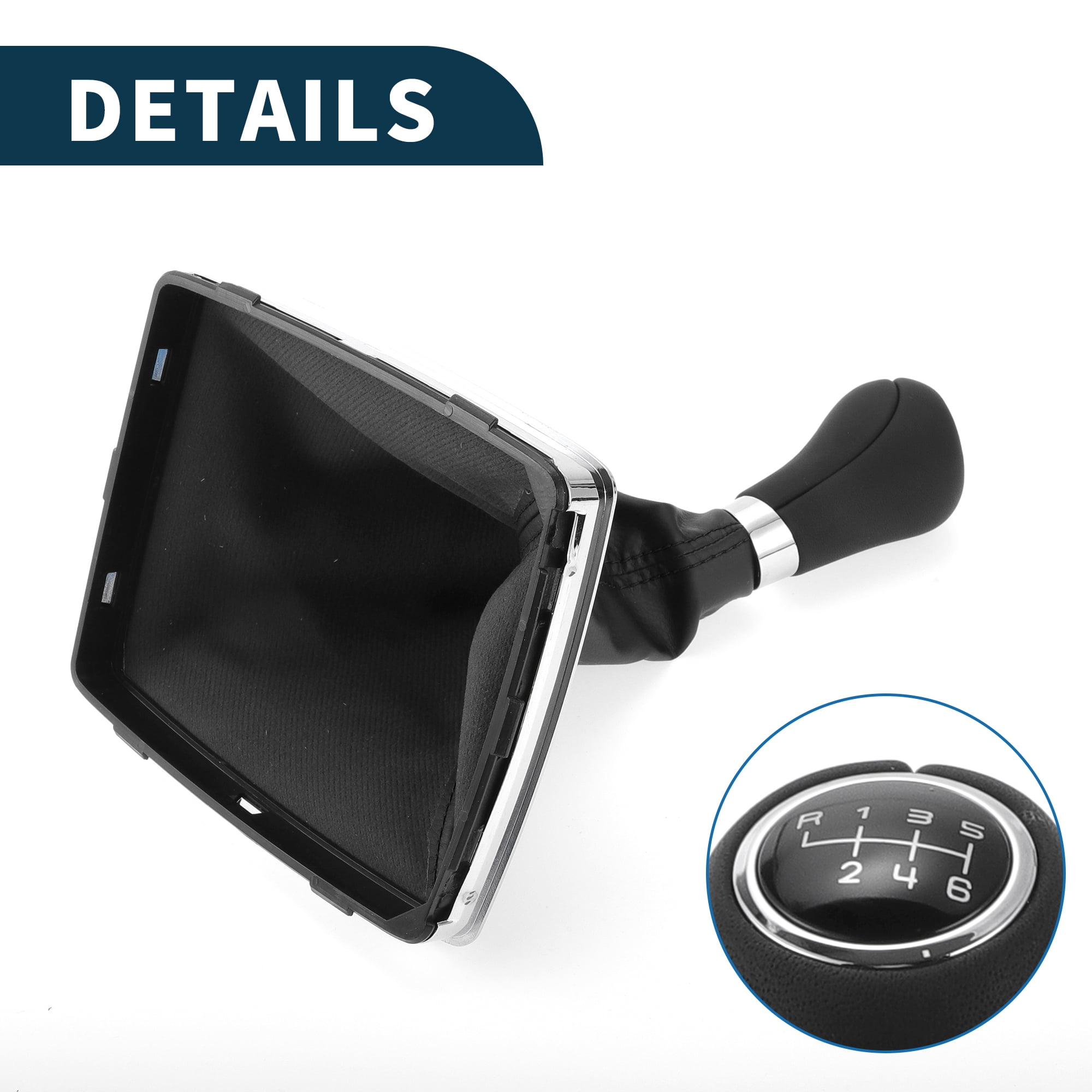 Unique Bargains Gear Shift Knob with Cover 6 Speed Manual Stick Shifter Knob for Mercedes-Benz C-Class 2007-2023 Plastic