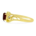 thumbnail image 4 of 10k Yellow Gold Oval Garnet And Diamond Ring, 4 of 6
