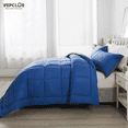 thumbnail image 4 of YEPCLUB 3-Piece King Size Comforter Set, Blue and Gray Down Alternative Reversible Bedding Set, All-Season Quilted Soft Comforter with Pillowcases, 4 of 4