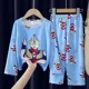 thumbnail image 1 of Conjunto de pijama con estampado de Sanrios Kuromi Hellokittys para niños y niñas, ropa Kawaii de manga larga con cuello redondo para el hogar, bonito camisón para niños, 1 of 5