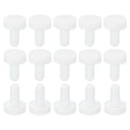 thumbnail image 1 of Tapón sólido de goma de silicona Uxcell, suave y flexible, para agujeros de 2.8-3 mm, blanco, 15 piezas, 1 of 5