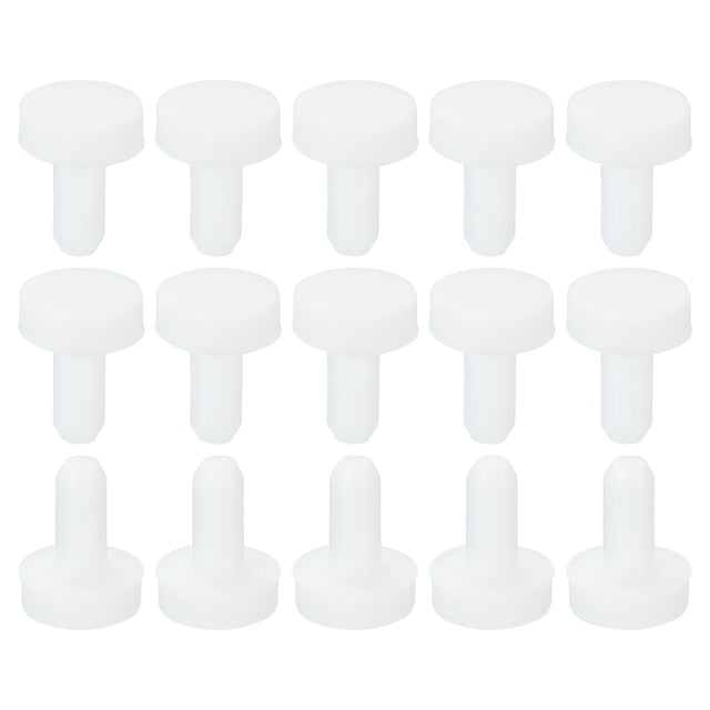 Tapón sólido de goma de silicona Uxcell, suave y flexible, para agujeros de 2.8-3 mm, blanco, 15 piezas