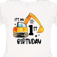 thumbnail image 4 of Inktastic Construction Truck It's My 1st Birthday Boys or Girls Long Sleeve Baby Bodysuit, 4 of 5