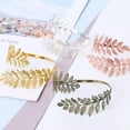 thumbnail image 3 of K-KED Metal Greek Roman Laurel Leaf Bracelet Armband Upper Arm Cuff Armlet P5APUKP :yq-RoseGold, 3 of 6