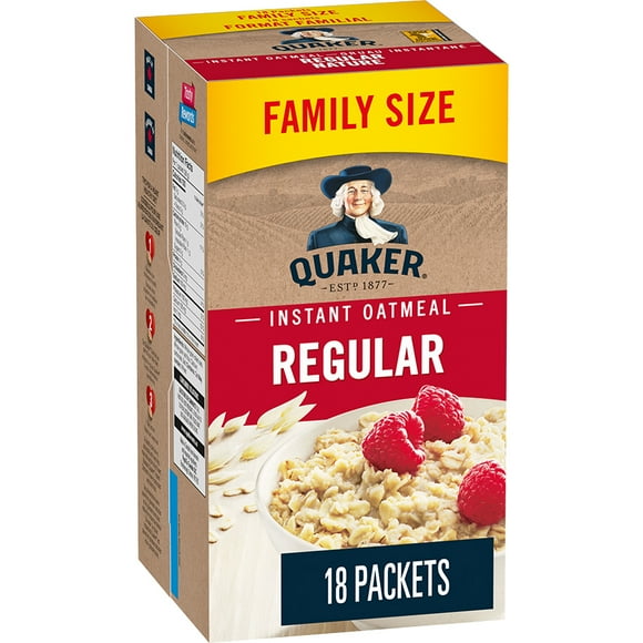 Quaker Instant Oats Hot Cereal Regular, 504 GM