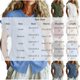 thumbnail image 3 of Neewe Women Loose Casual Short Sleeve Button Up Shirt Solid Color Blouse Round Neck Basic Collared Daily Top, 3 of 5