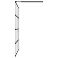 thumbnail image 6 of vidaXL Walk-in Shower Wall with Shelf Black 39.4"x76.8" ESG Glass&Aluminum, 6 of 9