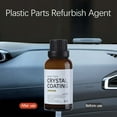 thumbnail image 4 of Limpiadores domésticos, 2 unidades, restaurador exterior de coche para piezas de plástico, agente de restauración, crema reparadora con esponja, 30 ml., 4 of 9