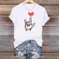 thumbnail image 5 of EchfiProm Gray T shirts for Women Graphic Tees Short Sleeve Crewneck Heart Valentine Day Cute Womens Plus Size Tops, 5 of 9