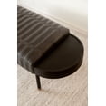 thumbnail image 2 of HomeRoots 489314 18 x 56 x 18 in. Gray & Brown Leather Upholstered Bench, 2 of 2