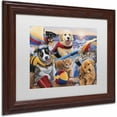 thumbnail image 2 of Trademark Fine Art 'Beach Buddies' Canvas Art by Jenny Newland, White Matte, Wood Frame, 2 of 4