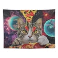 thumbnail image 5 of Orinice Cat Pizza Surrealism Tapestry Wall Hanging Unique Style for Home Decor, Art for Living Room Bedroom Dorm, 4 Sizes Available 40x60inch, 5 of 6