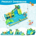 thumbnail image 3 of Gymax Inflatable Water Slide w/Splash Pool Climbing Wall Football Goal 750W Blower, 3 of 10