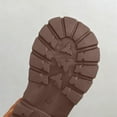 thumbnail image 6 of Miluxas Kid's Girls Leather Lace up Side Zipper Mid Calf Combat Riding Boots Winter Fleece Lined Warm Casual Boots (Toddler/Little Kid/Big Kid) Brown 3.5M(37), 6 of 8