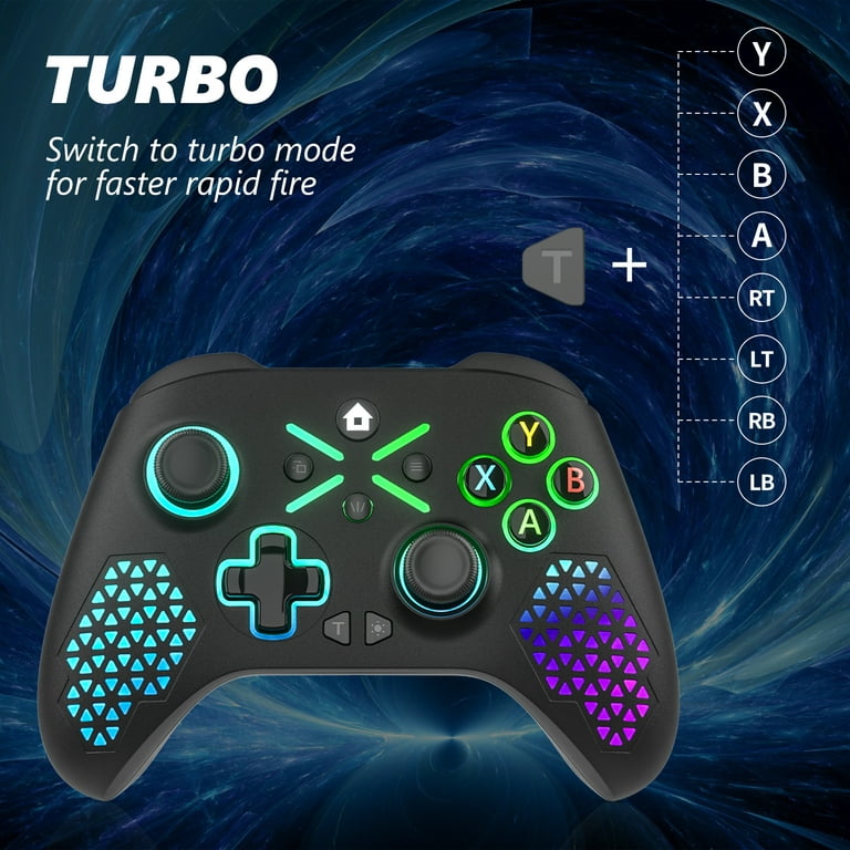 Wireless Xbox One Controller with RGB LED Light Support Button