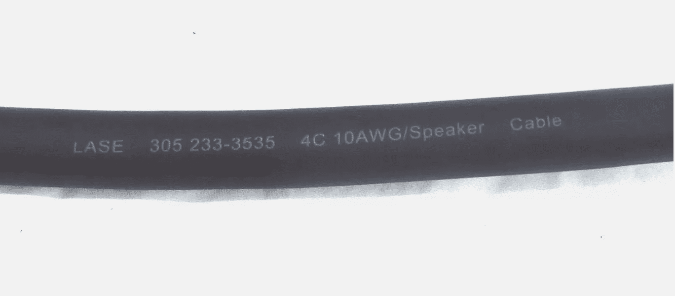LASE 10 AWG Gauge 4 Conductor Heavy Duty Speaker Wire (Sold in 10 Ft Increments)