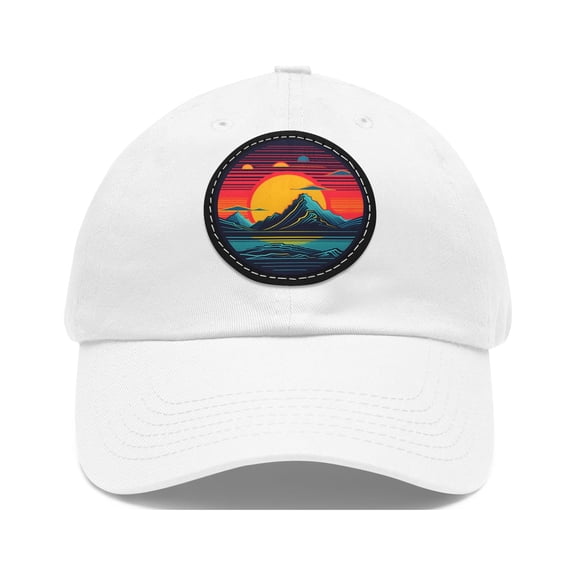 Mountain Sunset Retro Dad Hat Strap Back Adjustable  80's Multiple Color