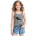 thumbnail image 5 of BLTIBY 2025 Girls Boys Tank Top Summer Sleeveless Funny T Shirt for Teen Infant Toddler Printed Round Neck Fashion Casual Tee Blouse Gray 6-7 Years, 5 of 6