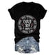 thumbnail image 4 of Camiseta informal para mujer con estampado de corazones y letras de San Valentín: cuello redondo, manga corta, mezcla suave de poliéster y spandex., 4 of 4