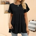 thumbnail image 1 of SMihono Hauts d'Été Décontractés pour Femmes, T-shirt Oversize à Manches Courtes et Col Rond pour Femmes 2023, 1 of 6