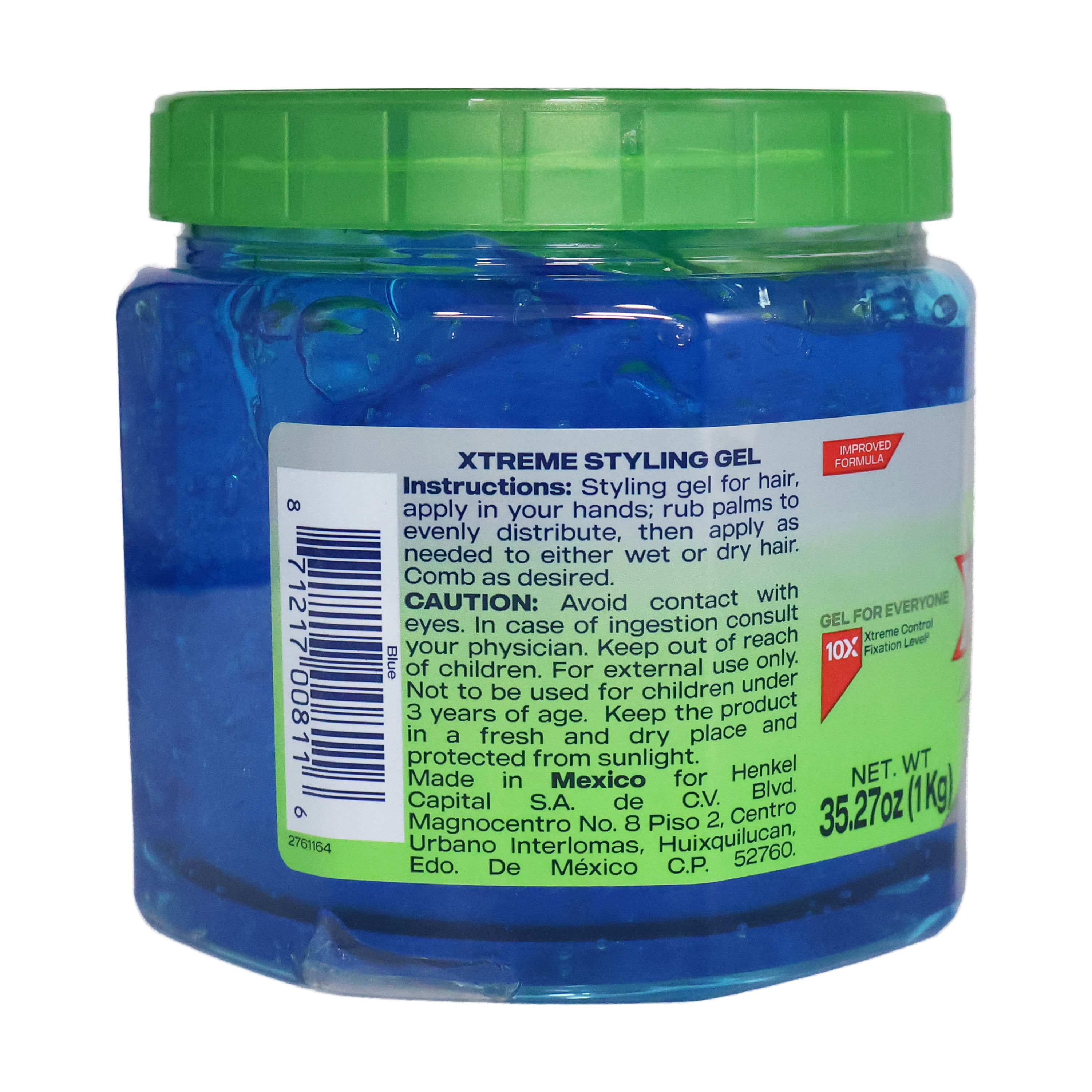 Hair Styling Gel Clear, Green, Blue 35.26 oz (XTREME)