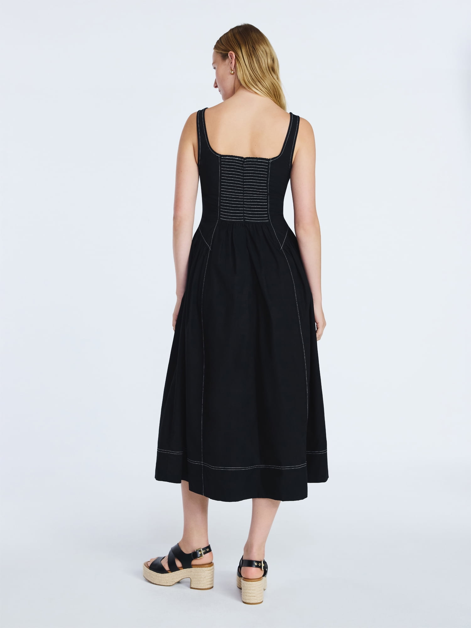 Free Assembly Women's and Women's Plus Sleeveless Cotton Panel Maxi Dress, Sizes XS- 4X