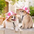thumbnail image 3 of Pet Sun Hat with Ear Holes and Adjustable Strap for Cats and Dogs, Breathable for Outdoor Walks and Beach, 3 of 7