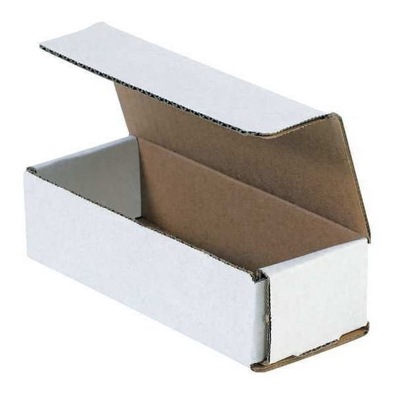 ZoroSelect Corrugated Mailers, 6 1/2" x 2 1/2" x 1 3/4", White, 50/Bundle