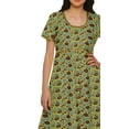thumbnail image 5 of Moomaya Short Sleeve Kurta Printed Women Front Slit Kurti Summer Clothing, 5 of 6
