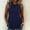Navy, variant on Sleeveless Ruffle Hem Peplum Tank Top for Women