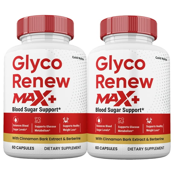 (2 Pack) Glyco Renew Max   Blood Sugar Capsules, Official Capsules, 2x Stronger, Made in the USA.