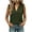*Army Green, variant on ClodeEU Women's V Neck Ruffle Trim Sleeveless Blouse,Solid Color Casual Tank Top Army Green,Women's Plus L