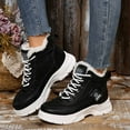 thumbnail image 2 of Women's Boots Cozy Mid Cut Casual Warmth Increasing Height Footwear for Cold Weather Outdoor Activities, 2 of 9