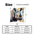 thumbnail image 5 of Rhinoceros Covers Throw Pillow Set - 2 Pack Throw Pillow Inserts Included - Unique Patterns - 16x16, 18x18, 20x20 Inches for Home Decor - Throw Pillow - Decorative Pillows, 5 of 6