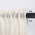 thumbnail image 5 of Beige Brown Ombre Valance Curtains for Kitchen/Living Room/Bathroom/Bedroom Window,Rod Pocket Small Topper Half Short Window Curtains Voile Sheer Scarf,Modern Abstract Art Gradient Aesthetics 60"x18", 5 of 8