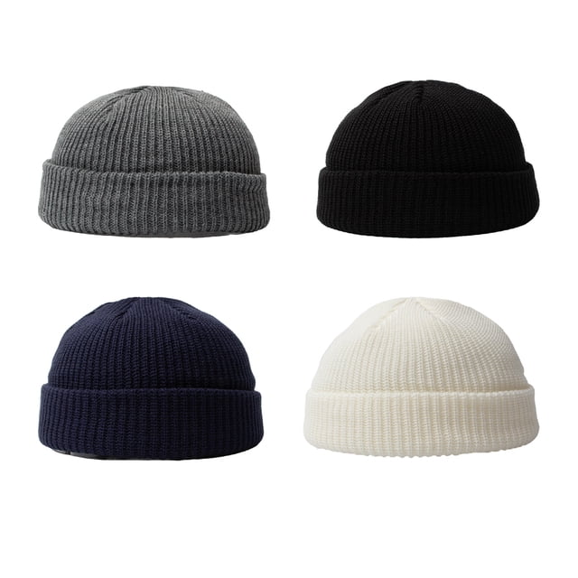 Sonducket Gorros de punto elásticos de 4 piezas, gorras bordadas a la moda, gorro práctico de Hip Hop para ciclismo al aire libre tipo 5 Sombreros tipo 6