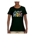 thumbnail image 2 of Wild Bobby, Colorful Softball Mom, Mother's Day, Women Graphic T-Shirt, Forest Green, Large, 2 of 3