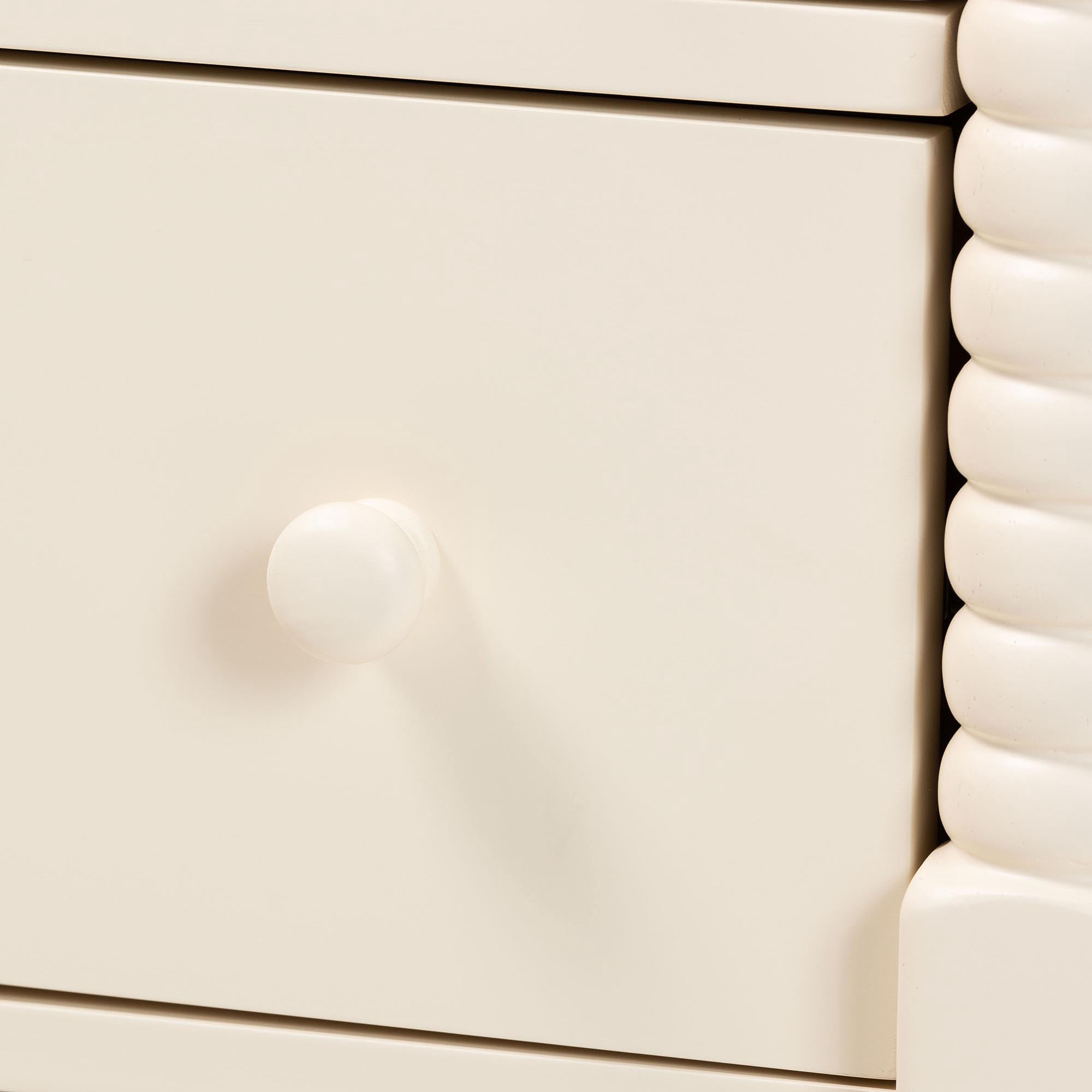 Baxton Studio Braith Farmhouse Dresser, 7-Drawer, Ivory