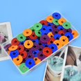 thumbnail image 3 of 100pcs Multicolor Plastic Bobbins Empty Spool Industrial Flat Sewing Machine Parts, 3 of 9