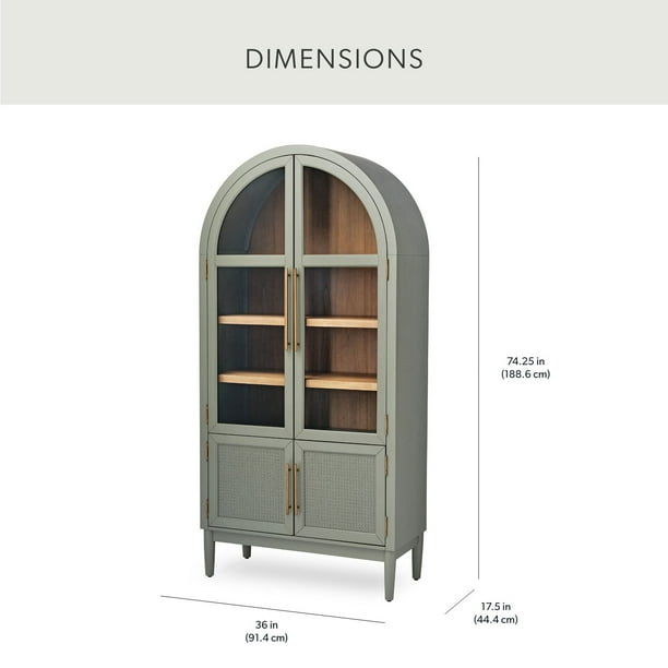 Member's Mark Enzo Storage Cabinet With Rattan Cabinet Doors