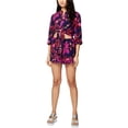 thumbnail image 1 of Rachel Roy Womens Tie-Front Cropped Romper Jumpsuit, Azul, XX-Large, 1 of 1