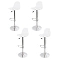 thumbnail image 1 of Sillas para Bar y Barra de Cocina con Respaldo y Reposapies de Altura Ajustable Banco Taburete Giratorio con Asiento Acolchado de Diseño Moderno Set 4 Piezas Blanco, 1 of 5
