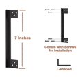 thumbnail image 5 of 7-inch Door Latch Guard Plate L-shaped Stainless Steel Door Security Protector Latch Cover - Stainle, 5 of 5