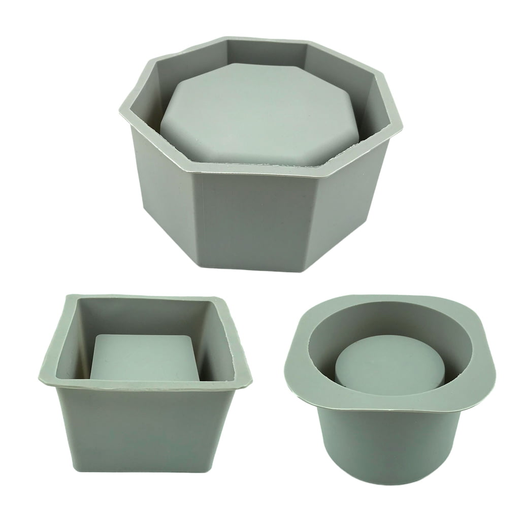Round Ladder Concrete Flower Pot Mold Succulent Planter Silicone Mold Epoxy Resin Clay Cement Plaster Mould Candle Pen Holder Mold Storage Box Mold 